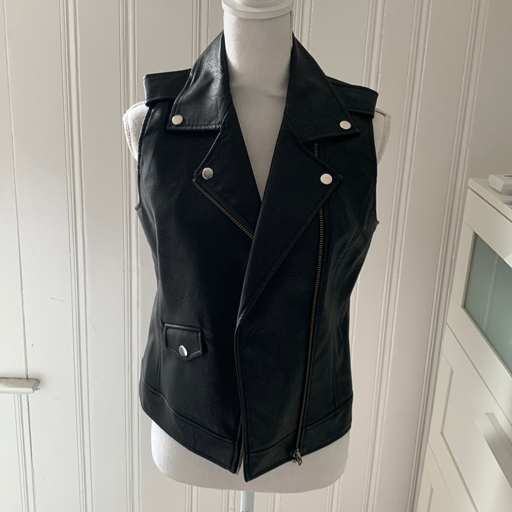 Leith Faux Leather Vest